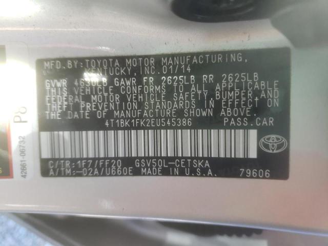 2014 TOYOTA CAMRY SE - 4T1BK1FK2EU545386