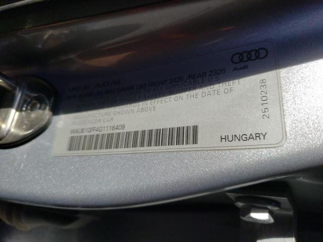 2016 AUDI S3 PREMIUM WAUB1GFF4G1116409
