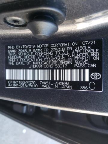 2022 TOYOTA PRIUS NIGH - JTDKAMFU8N3158017