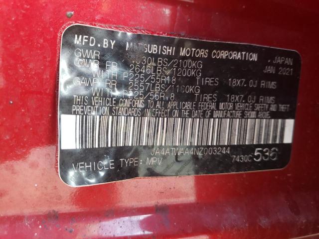 2022 MITSUBISHI ECLIPSE CR JA4ATWAA4NZ003244
