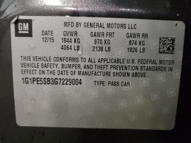 2016 CHEVROLET CRUZE LIMI 1G1PE5SB3G7229004