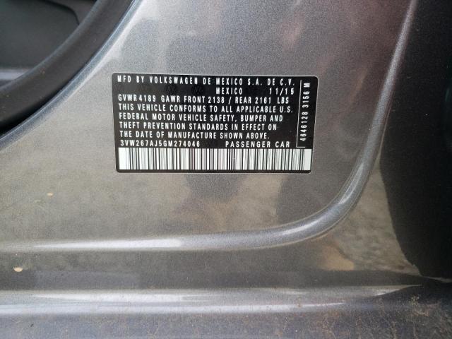 2016 VOLKSWAGEN JETTA S - 3VW267AJ5GM274046