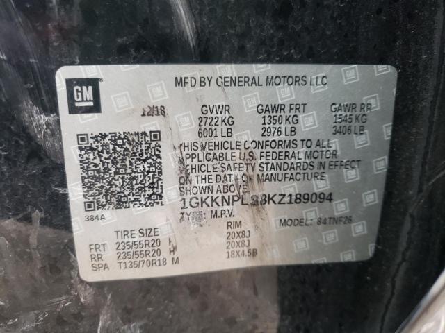 2019 GMC ACADIA DEN 1GKKNPLS8KZ189094