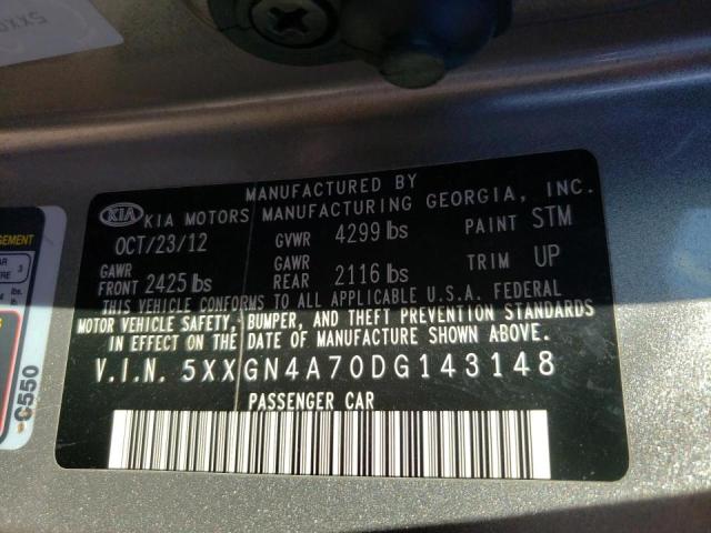 2013 KIA OPTIMA EX - 5XXGN4A70DG143148
