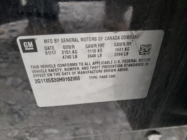 2017 CHEVROLET IMPALA LT 2G1105S30H9162066