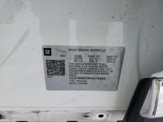 2017 CHEVROLET BOLT EV LT 1G1FW6S0XH4175443