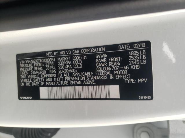 2019 VOLVO XC40 T5 MO YV4162XZ0K2009854