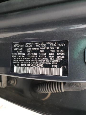 2020 HYUNDAI KONA LIMIT KM8K33A50LU542980