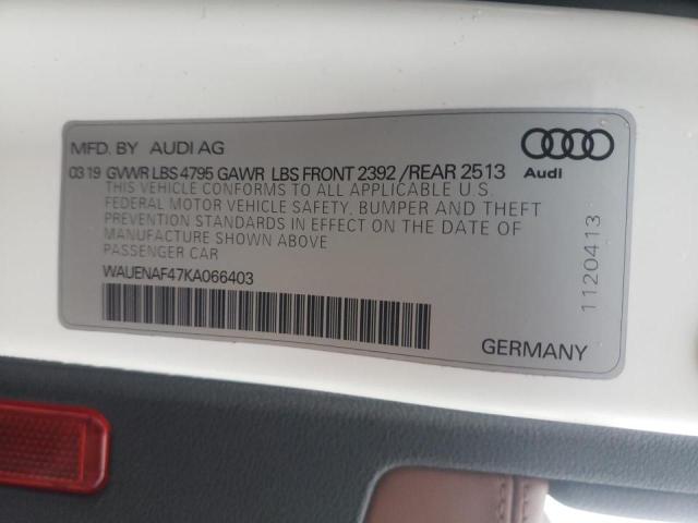 WAUENAF47KA066403 Audi A4 Premium 2019. Фото: 9