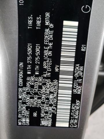 2021 LEXUS LX 570 JTJFY7AX7M4336389