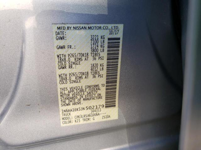 2018 NISSAN TITAN S - 1N6AA1EK5JN502179