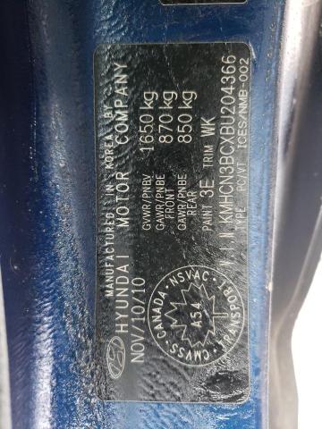 KMHCN3BCXBU204366 Hyundai Accent Se 2011. Фото: 9