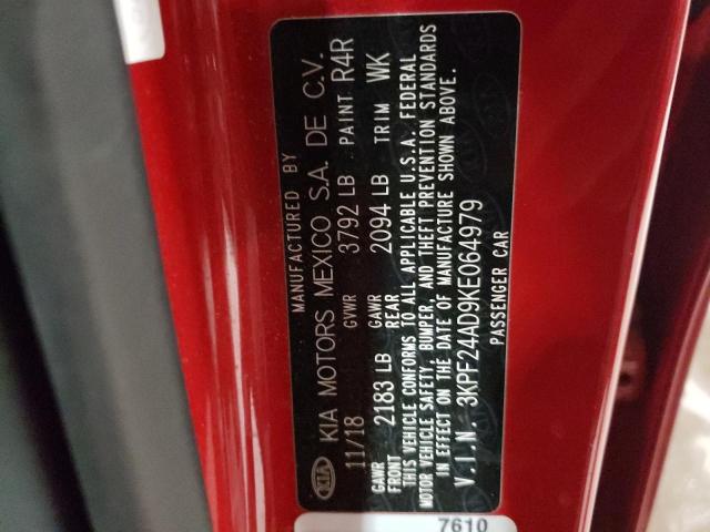2019 KIA FORTE FE 3KPF24AD9KE064979
