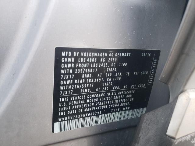 2017 VOLKSWAGEN TIGUAN WOL WVGRV7AX9HK000796
