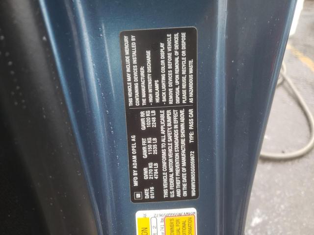 2016 BUICK CASCADA 1S W04WV3N55GG059672