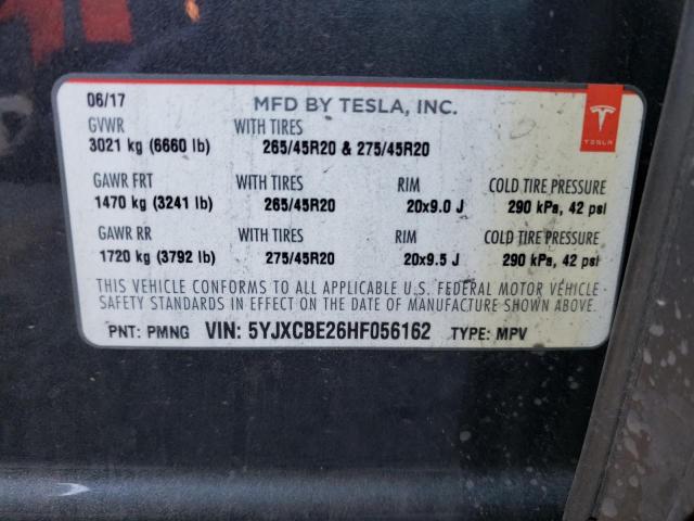 2017 TESLA MODEL X - 5YJXCBE26HF056162