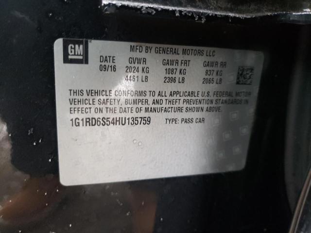 2017 CHEVROLET VOLT PREMI 1G1RD6S54HU135759