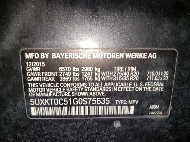 2016 BMW X5 XDR40E 5UXKT0C51G0S75635