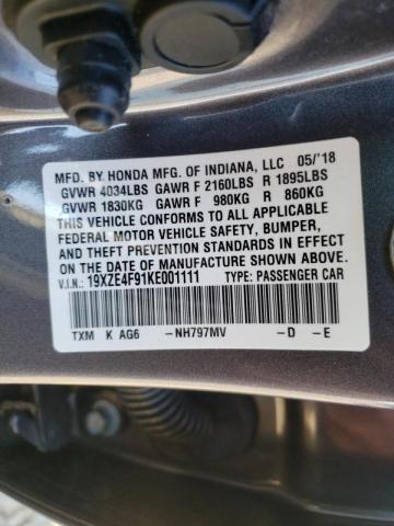 2019 HONDA INSIGHT TO 19XZE4F91KE001111