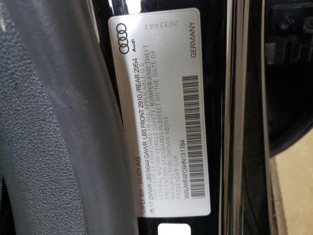 2017 AUDI S7 PREMIUM WAUWFAFC6HN131784
