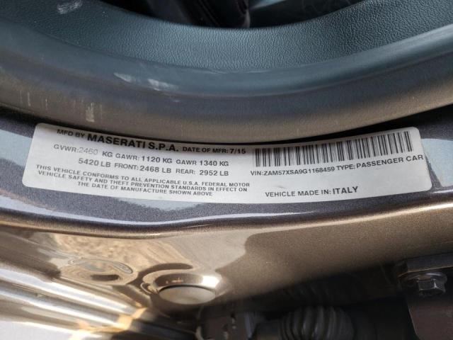 2016 MASERATI GHIBLI ZAM57XSA9G1168459