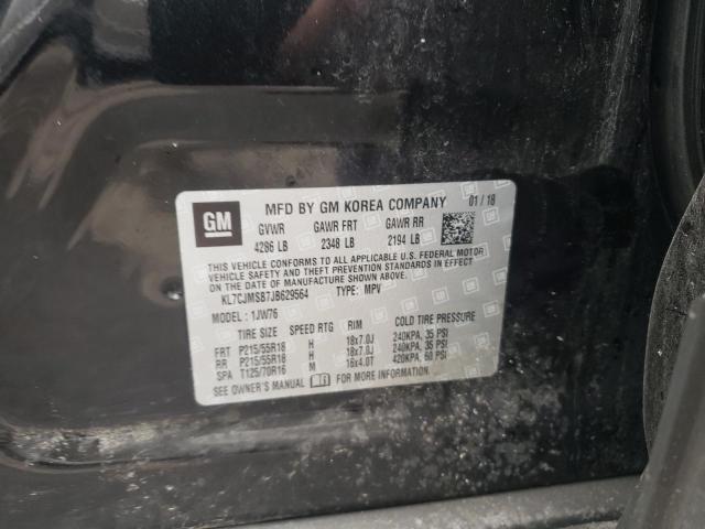 2018 CHEVROLET TRAX PREMI KL7CJMSB7JB629564