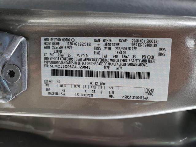 2016 LINCOLN MKC RESERV 5LMCJ3D96GUJ29845