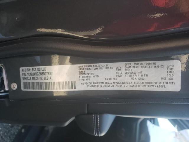 2022 JEEP GRND CHERO 1C4RJKBG2N8507887