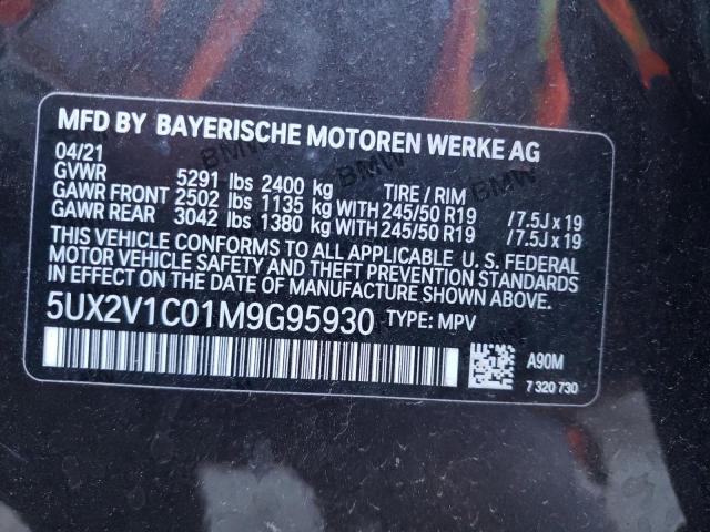 2021 BMW X4 XDRIVE3 5UX2V1C01M9G95930