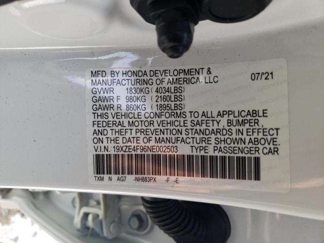 2022 HONDA INSIGHT TO 19XZE4F96NE002503