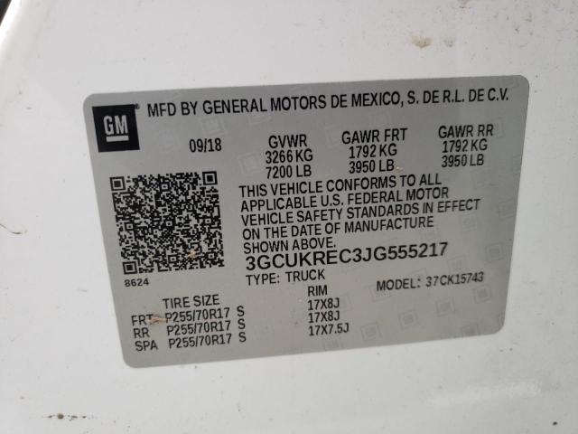2018 CHEVROLET SILVERADO - 3GCUKREC3JG555217