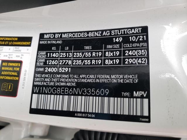 2022 MERCEDES-BENZ GLC W1N0G8EB6NV335609