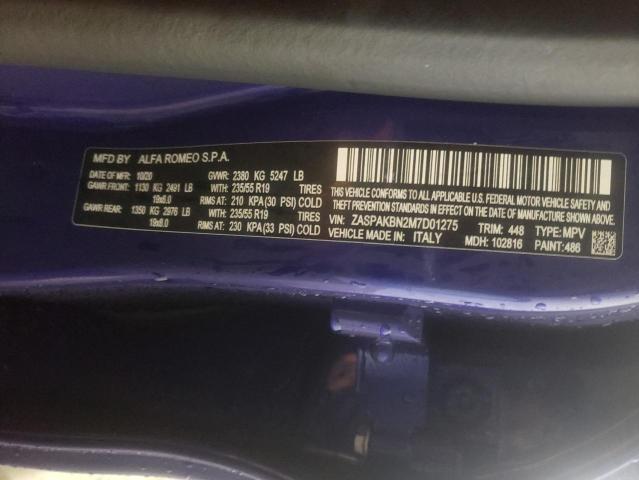ZASPAKBN2M7D01275 Alfa Romeo Stelvio Ti 2021. Фото: 9