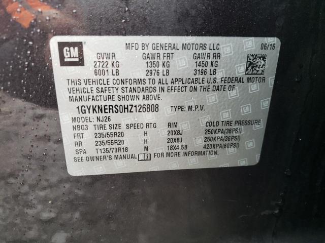2017 CADILLAC XT5 PREMIU 1GYKNERS0HZ126808