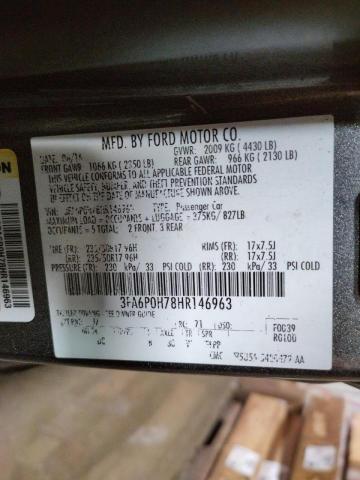 3FA6P0H78HR146963 FORD FUSION 2017