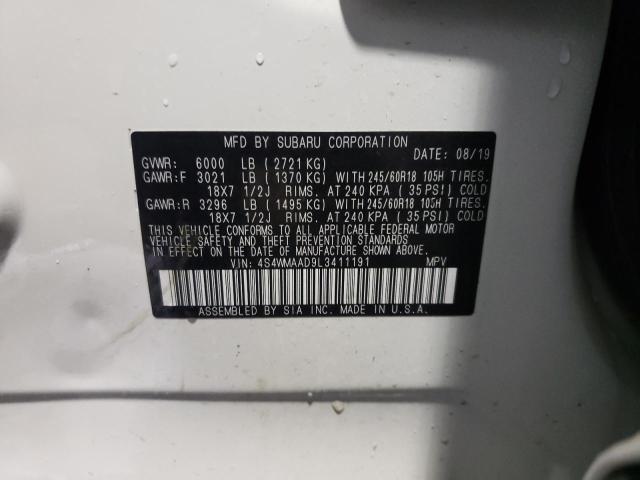 2020 SUBARU ASCENT 4S4WMAAD9L3411191