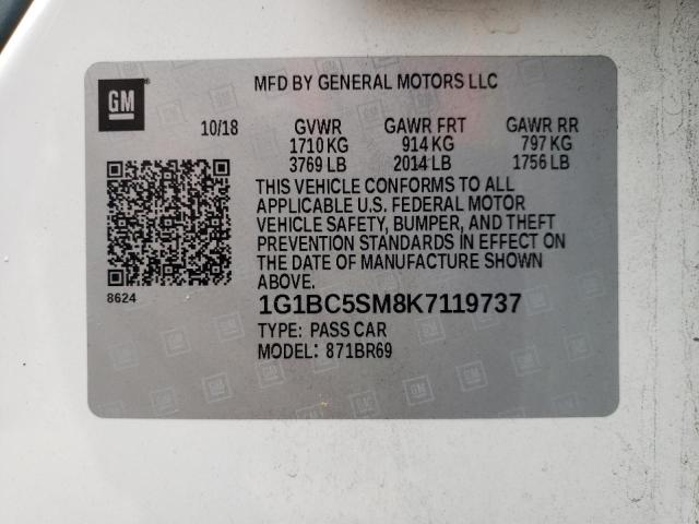 2019 CHEVROLET CRUZE LS 1G1BC5SM8K7119737