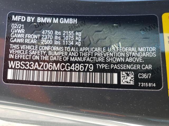 2021 BMW M4 COMPETI WBS33AZ06MCG48679