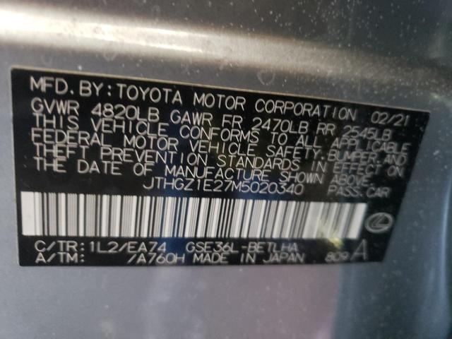 2021 LEXUS IS 350 F-S JTHGZ1E27M5020340