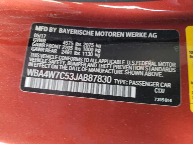 2018 BMW 440I WBA4W7C53JAB87830