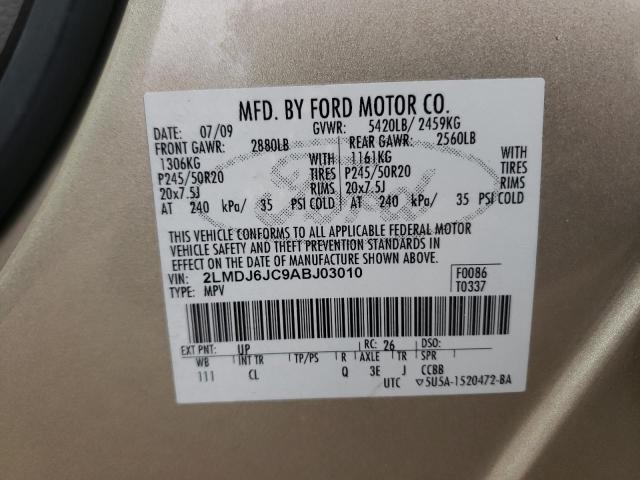 2010 LINCOLN MKX - 2LMDJ6JC9ABJ03010