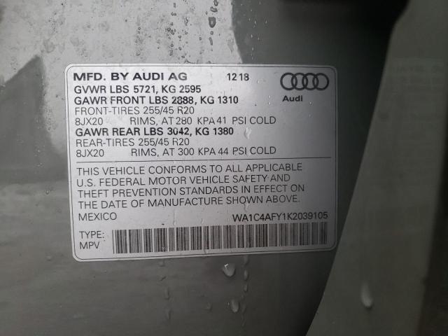 2019 AUDI SQ5 PRESTI WA1C4AFY1K2039105