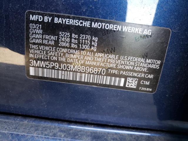 2021 BMW 330XE 3MW5P9J03M8B96870