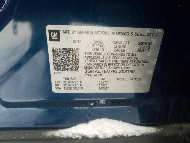 2019 GMC TERRAIN SL 3GKALTEV7KL308150