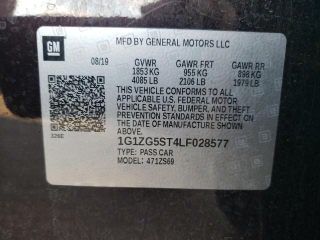 2020 CHEVROLET MALIBU RS - 1G1ZG5ST4LF028577