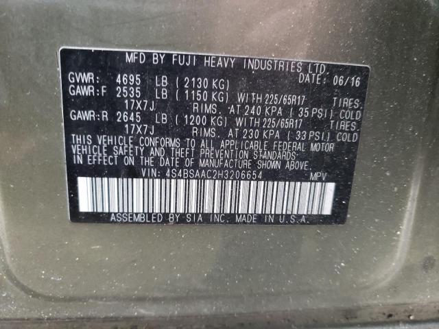 4S4BSAAC2H3206654 Subaru Outback 2. 2017. Фото: 9
