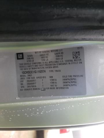 2016 CHEVROLET COLORADO L 1GCHSCE31G1192874