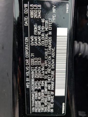 2018 VOLVO V60 CROSS YV440MWK2J2053898