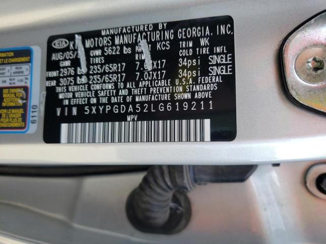 2020 KIA SORENTO S 5XYPGDA52LG619211
