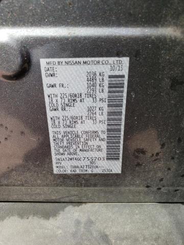 2016 NISSAN ROGUE S 5N1AT2MT4GC755703
